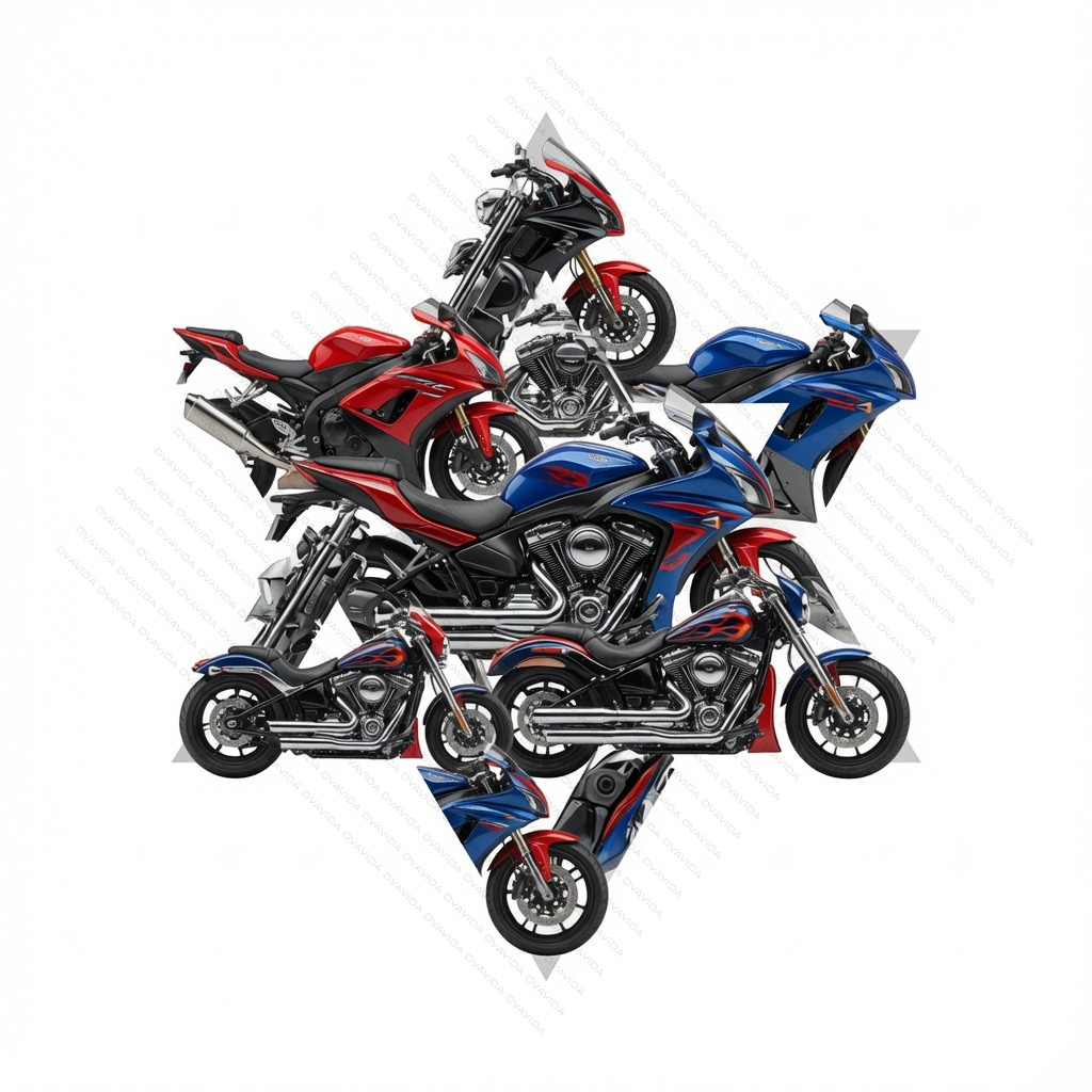 Hexagram Binarity & Duality – Sport Bike & Chopper