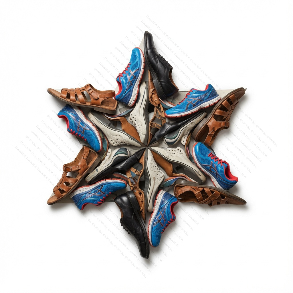 Hexagram Binarity & Duality – Sandals & Shoes