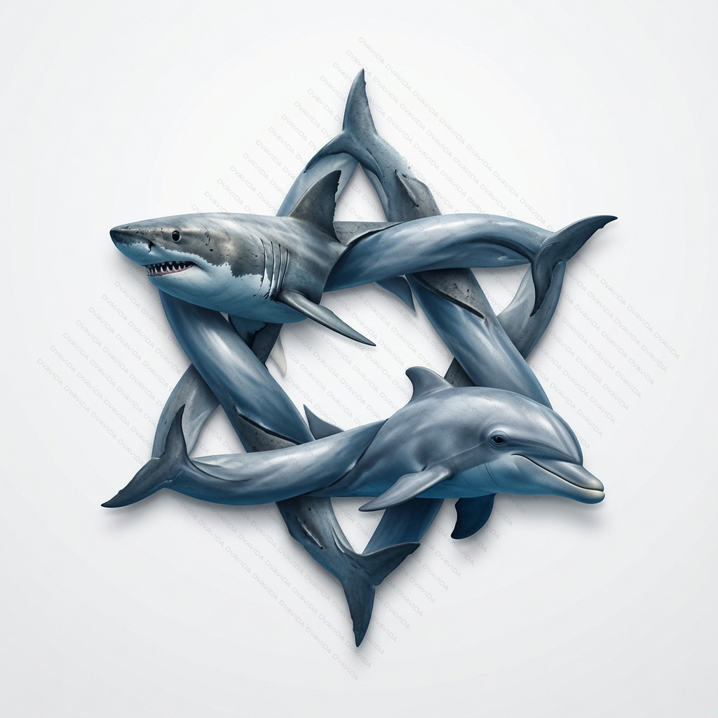 Hexagram Binarity & Duality – Shark & Dolphin