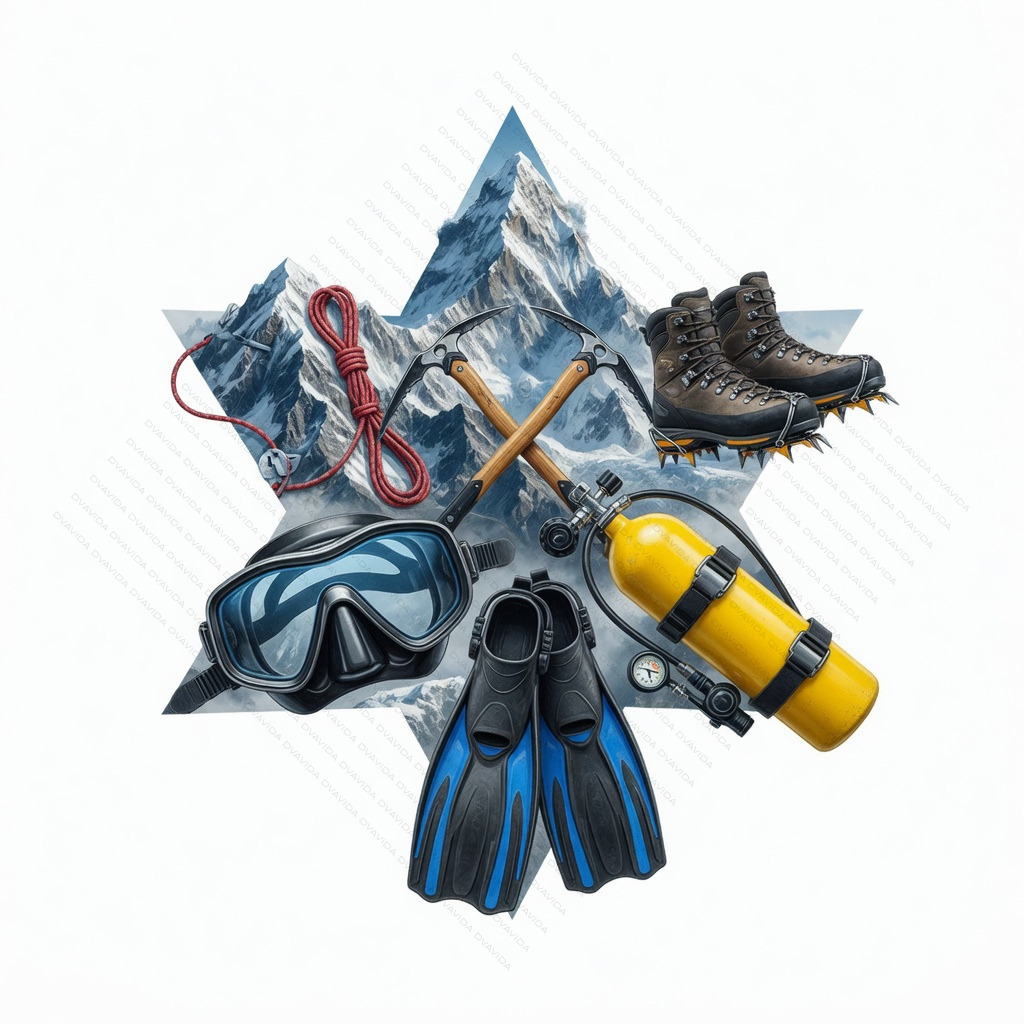 Hexagram Binarity & Duality – Mountaineering & Diving