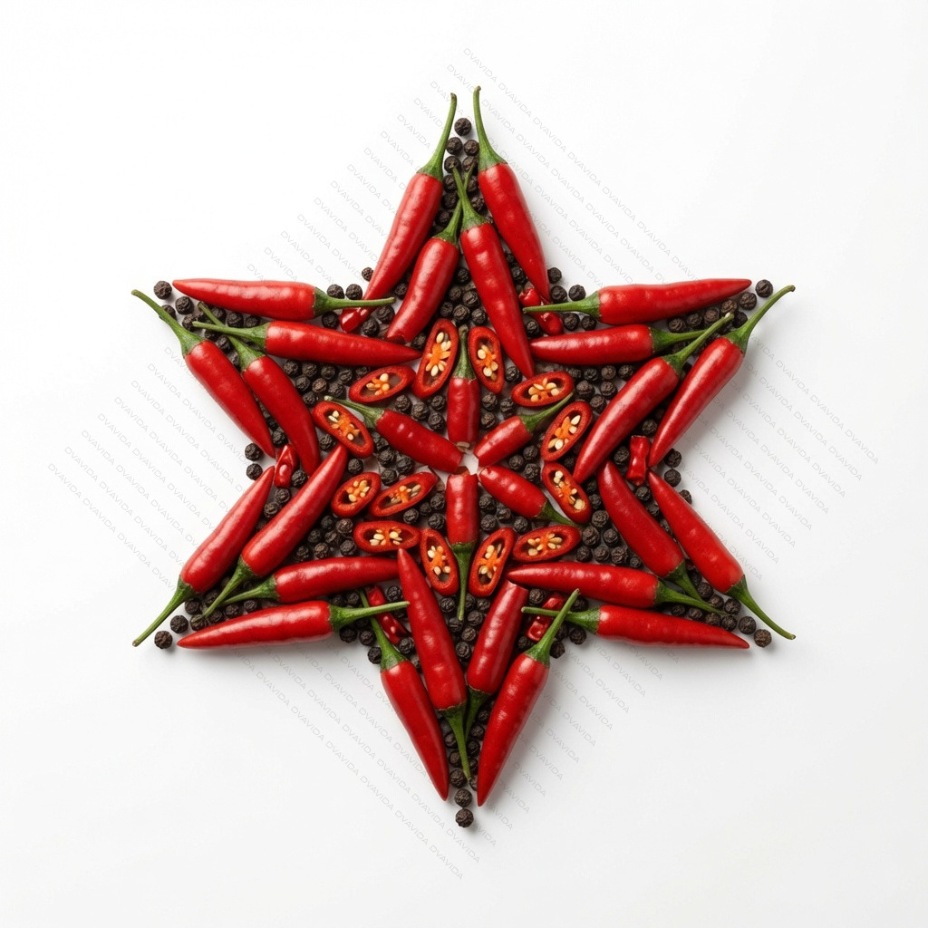Hexagram Binarity & Duality – Red & Black Pepper