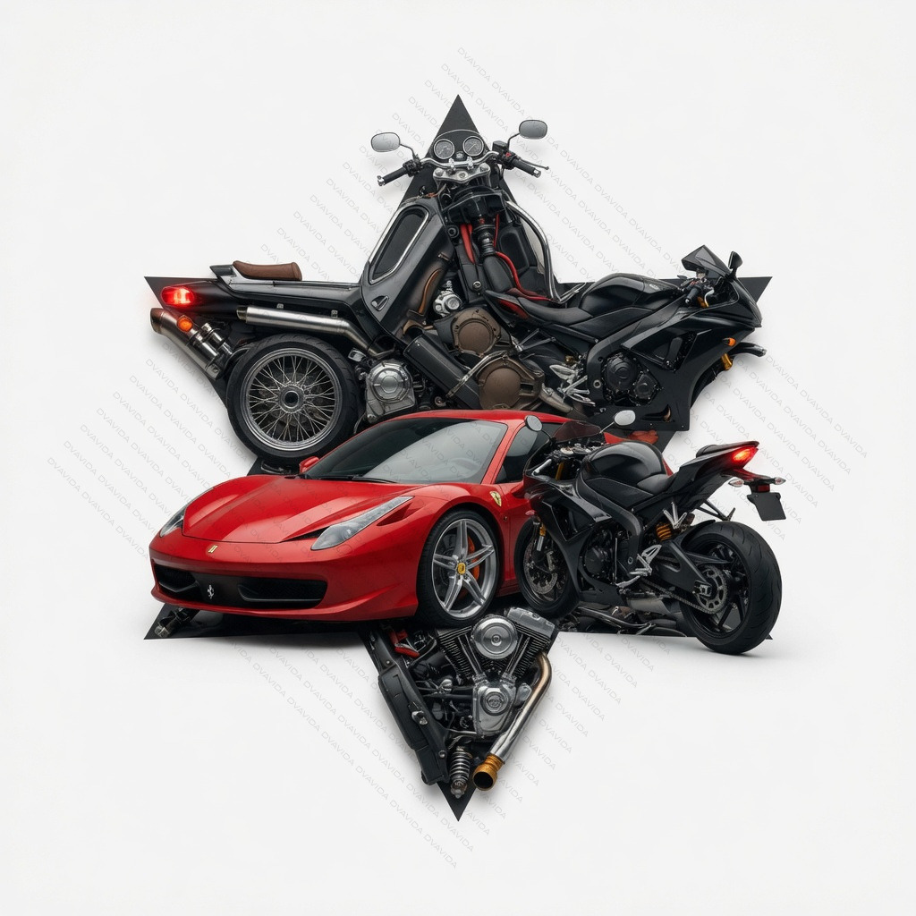 Hexagram Binarity & Duality – Car & Motorcycle